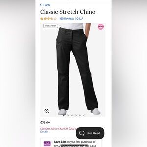 Used - In perfect condition-Classic Stretch Chino women's black pants, Size 20